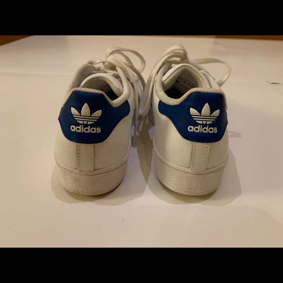 Adidas blue and white sneakers-kids size 3 - Picture 4 of 7